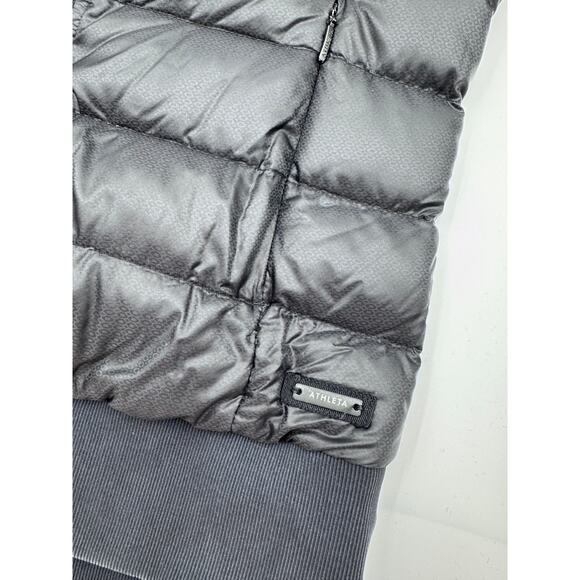 Athleta Insulated Black Hooded Jacket Medium - Picture 2 of 7